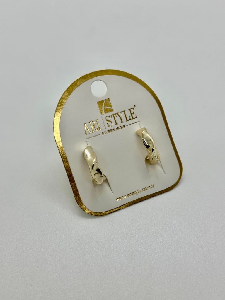 14K Altın Kaplama Taşlı Küpe BZ0583