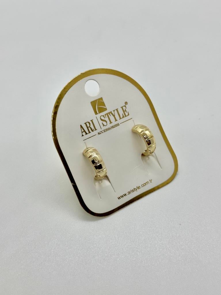 14K Altın Kaplama Taşlı Küpe BZ0607