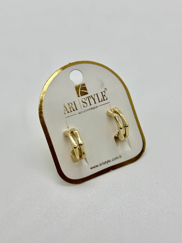 14K Altın Kaplama Taşlı Küpe BZ0623