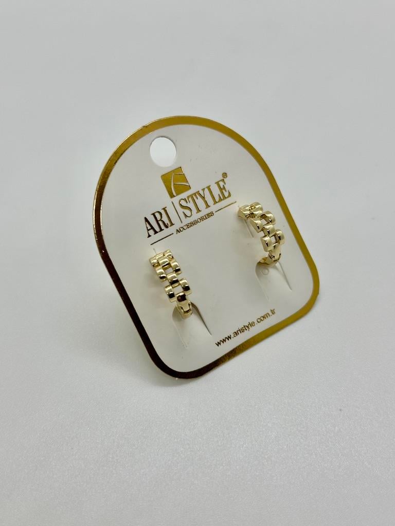 14K Altın Kaplama Taşlı Küpe BZ0644