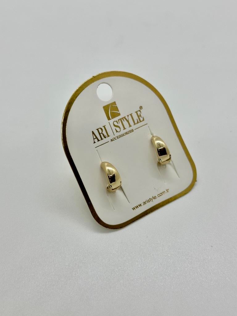 14K Altın Kaplama Taşlı Küpe BZ0655
