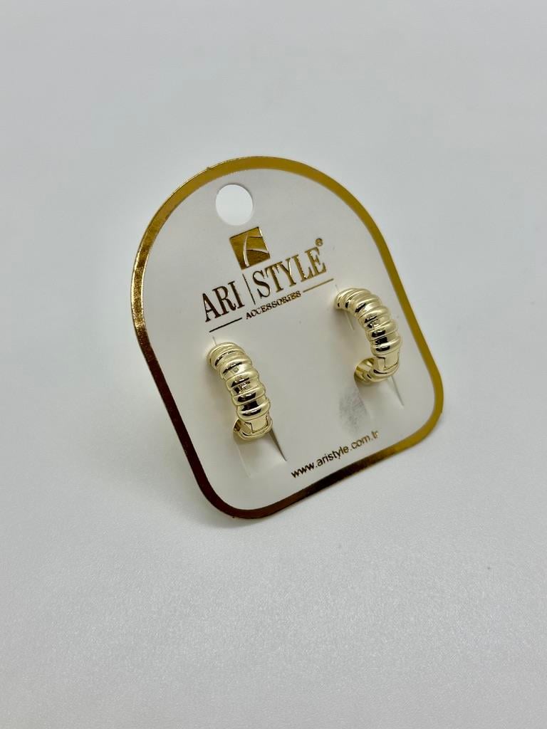 14K Altın Kaplama Taşlı Küpe BZ0665