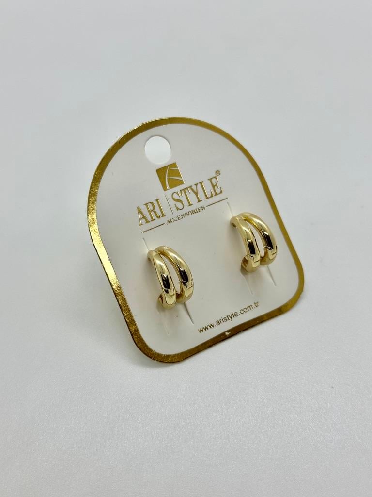 14K Altın Kaplama Taşlı Küpe BZ0669