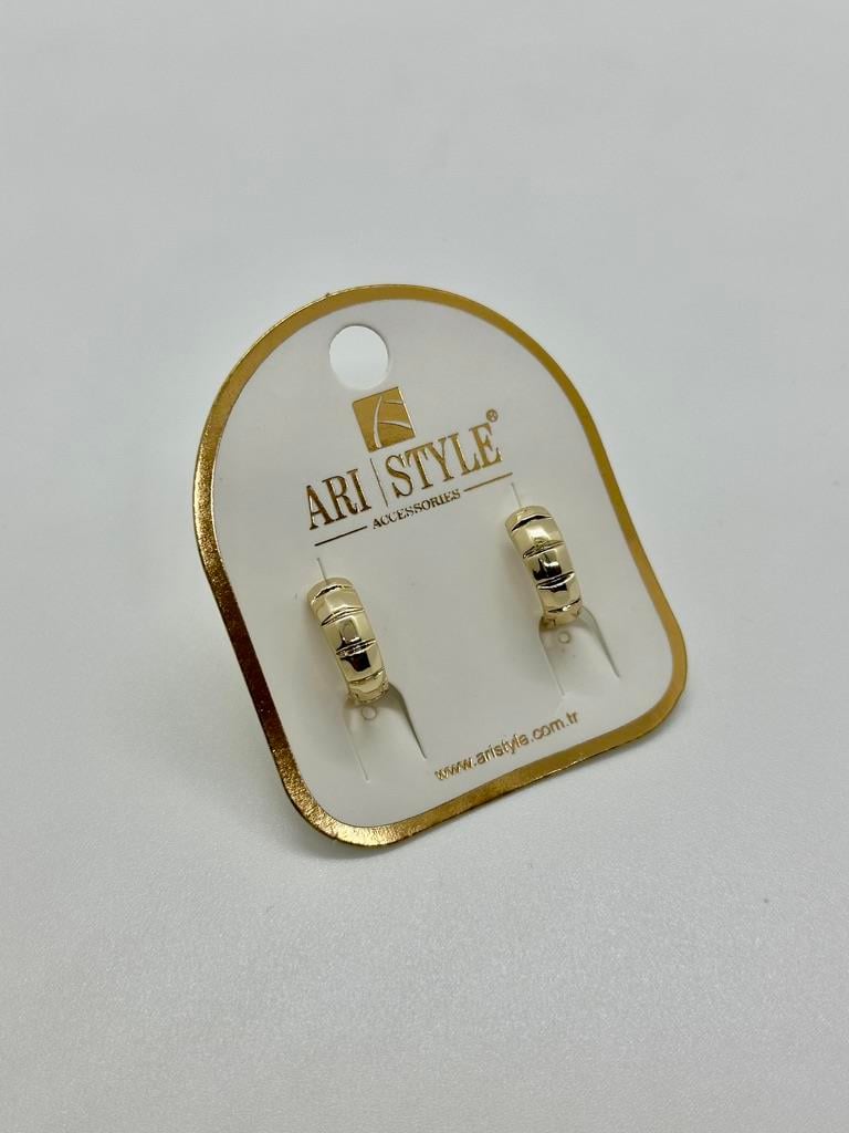 14K Altın Kaplama Taşlı Küpe BZ0678