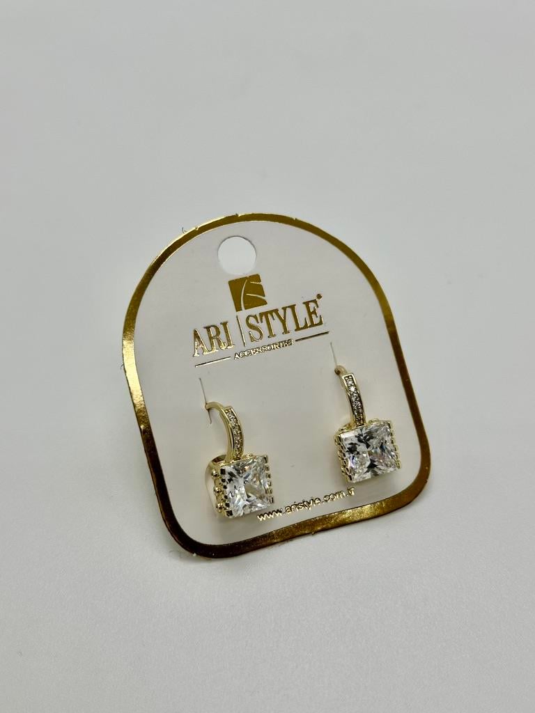 14K Altın Kaplama Taşlı Küpe BZ0851