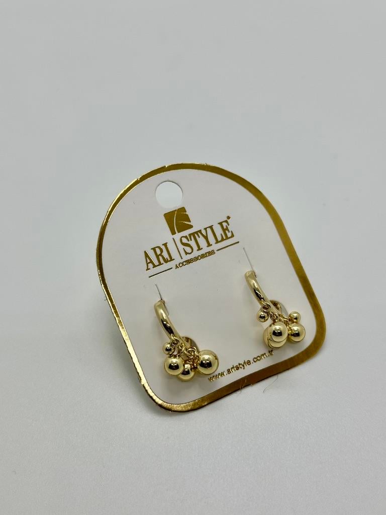 14K Altın Kaplama Taşlı Küpe BZ0853