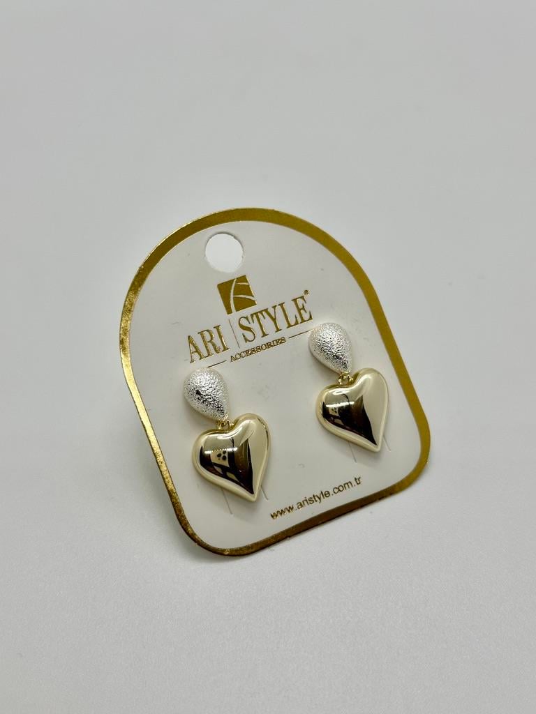 14K Altın Kaplama Taşlı Küpe BZ0856