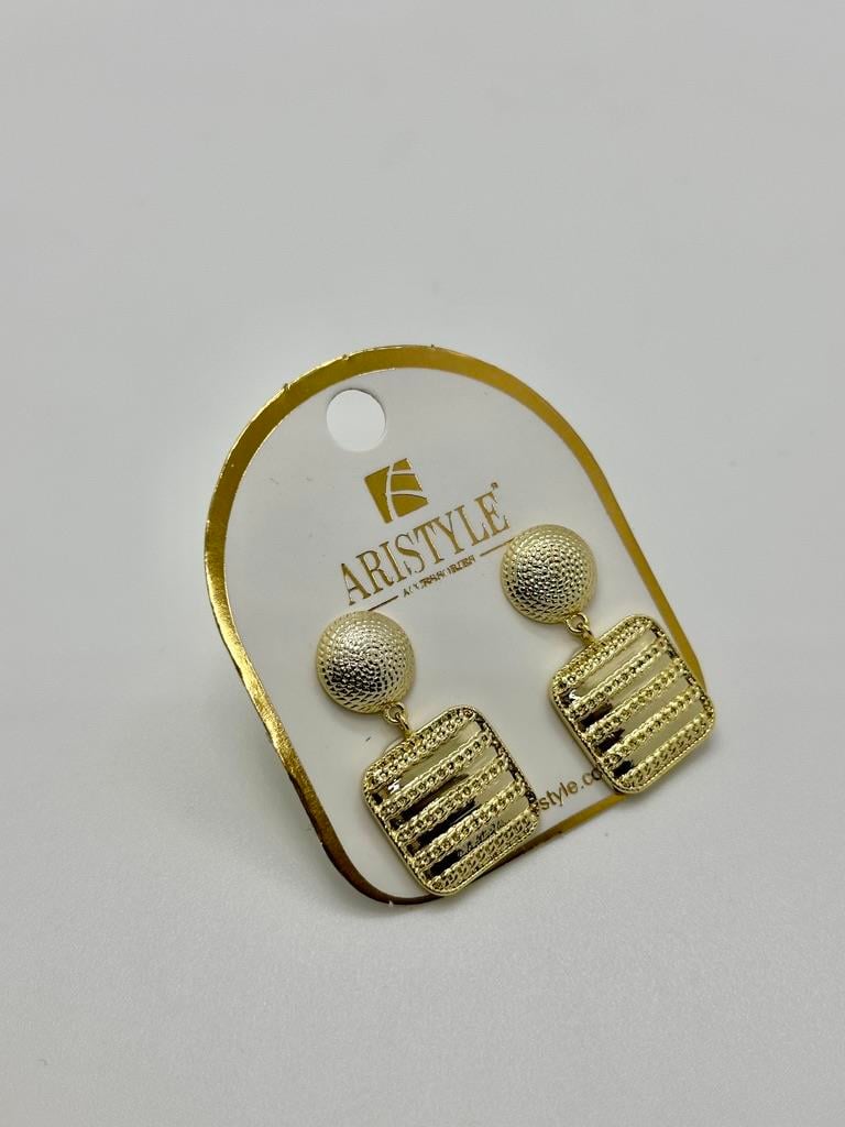 14K Altın Kaplama Taşlı Küpe BZ0859