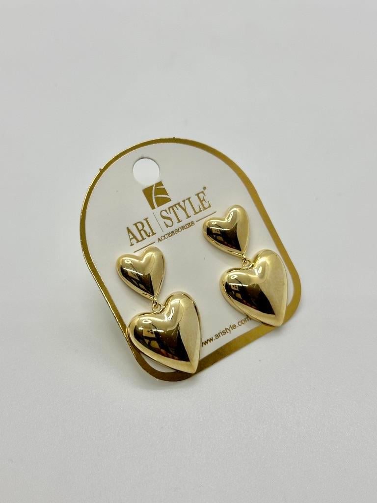 14K Altın Kaplama Taşlı Küpe BZ0862