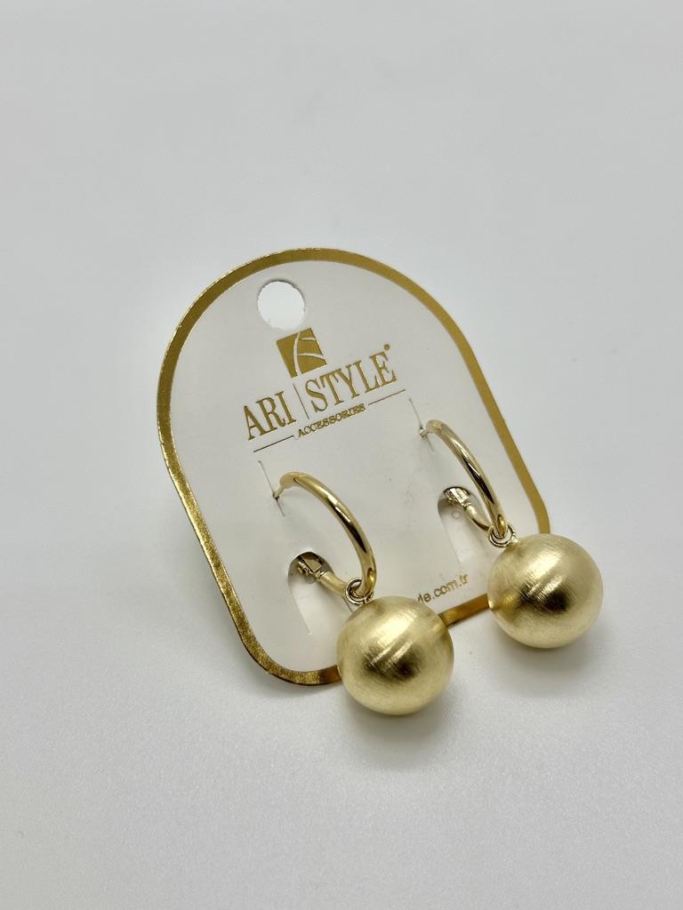 14K Altın Kaplama Taşlı Küpe BZ0864