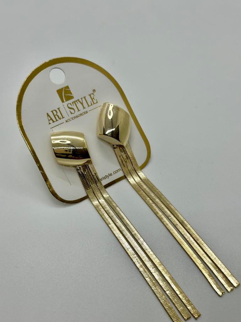 14K Altın Kaplama Taşlı Küpe BZ0879