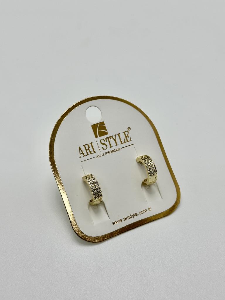 14K Altın Kaplama Taşlı Küpe BZ0903