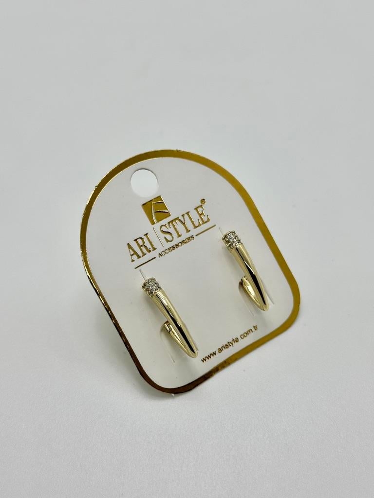 14K Altın Kaplama Taşlı Küpe BZ0932