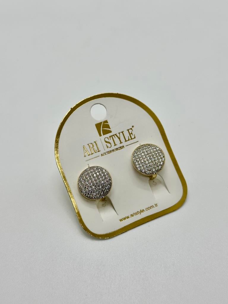 14K Altın Kaplama Taşlı Küpe BZ0940