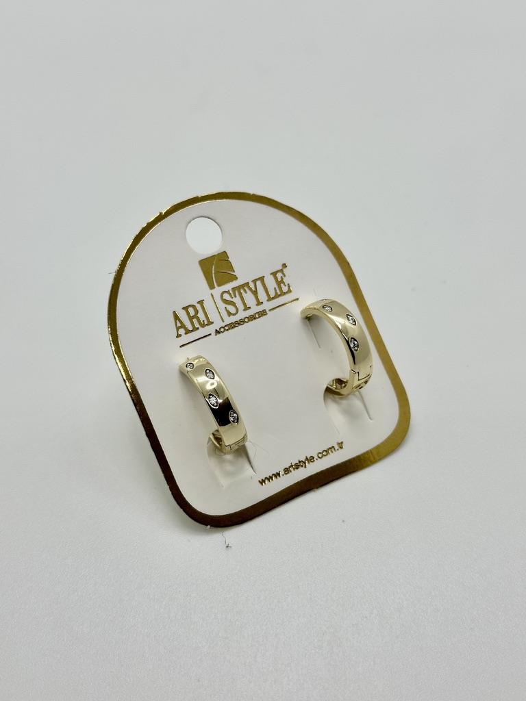 14K Altın Kaplama Taşlı Küpe BZ0944