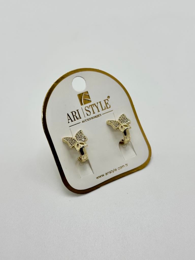 14K Altın Kaplama Taşlı Küpe BZ0955