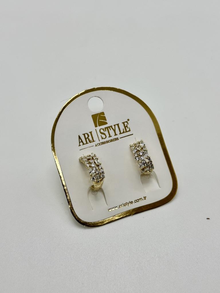 14K Altın Kaplama Taşlı KüpeBZ0985