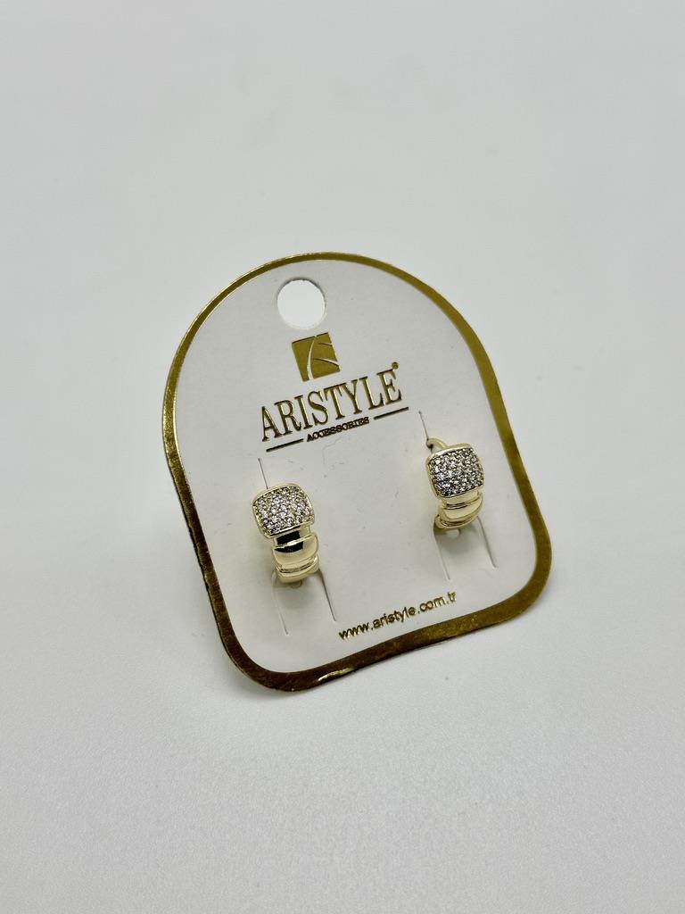 14K Altın Kaplama Taşlı KüpeBZ0993