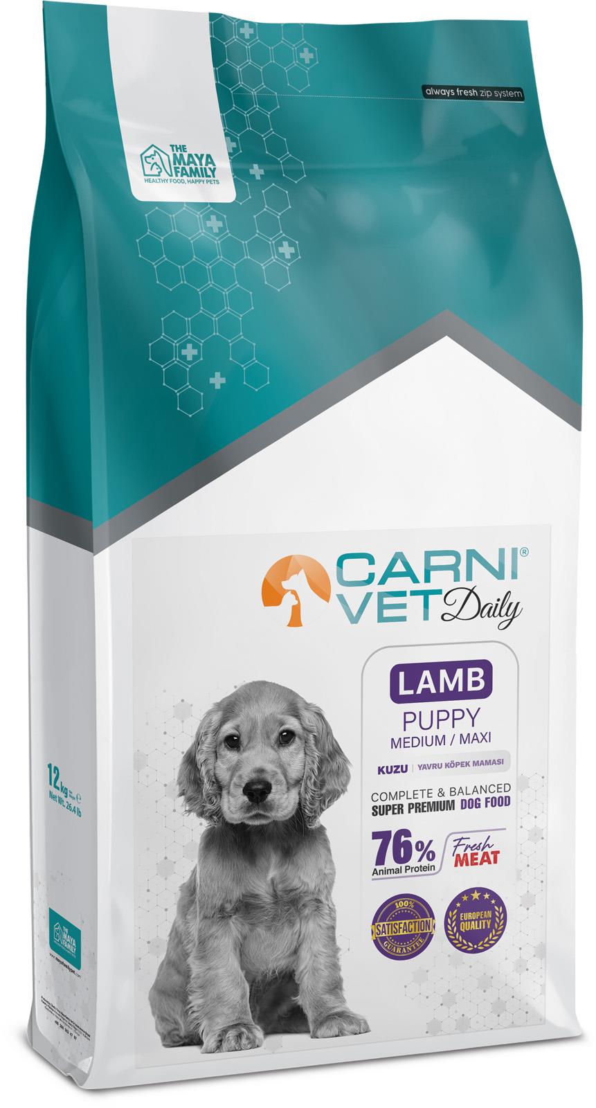 Carni Vet Daily Köpek Kuzu Puppy Medium&Maxi 12 Kg