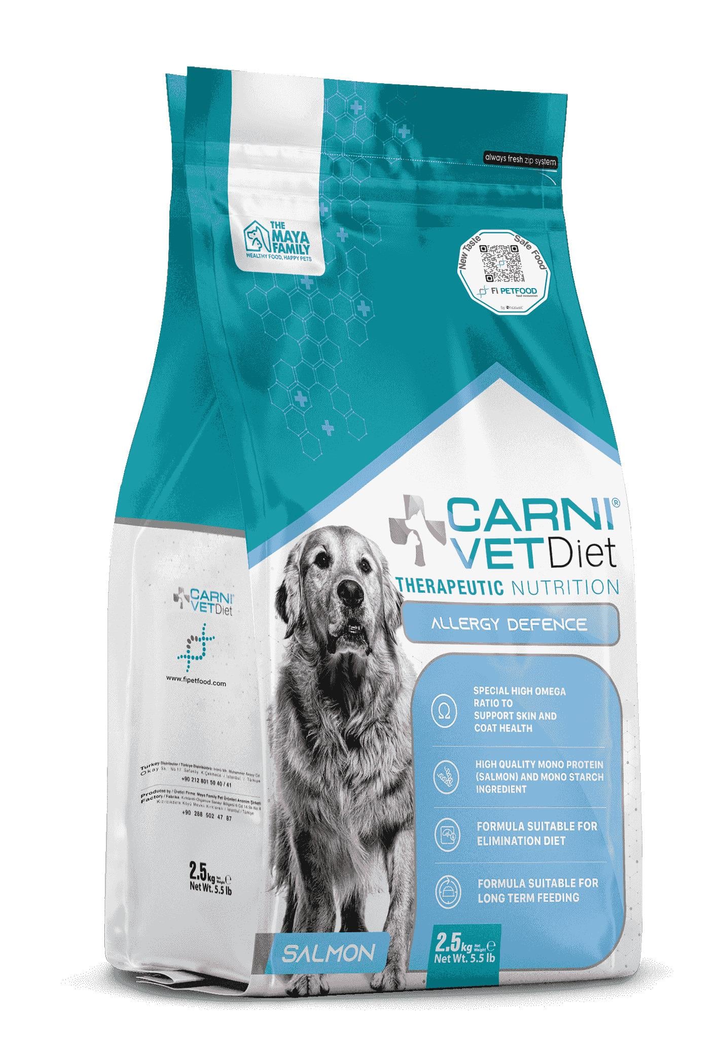 Carni Vet Diet Allergy Defense Somon Yetişkin Köpek Maması 2,5 Kg