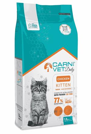 Carni Vet Daily Tavuklu Yavru Kedi Maması 1,5 Kg