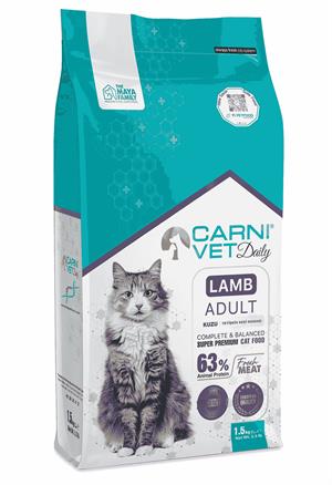 Carni Vet Daily Yetişkin Kuzu Etli Kedi Maması 1,5 Kg