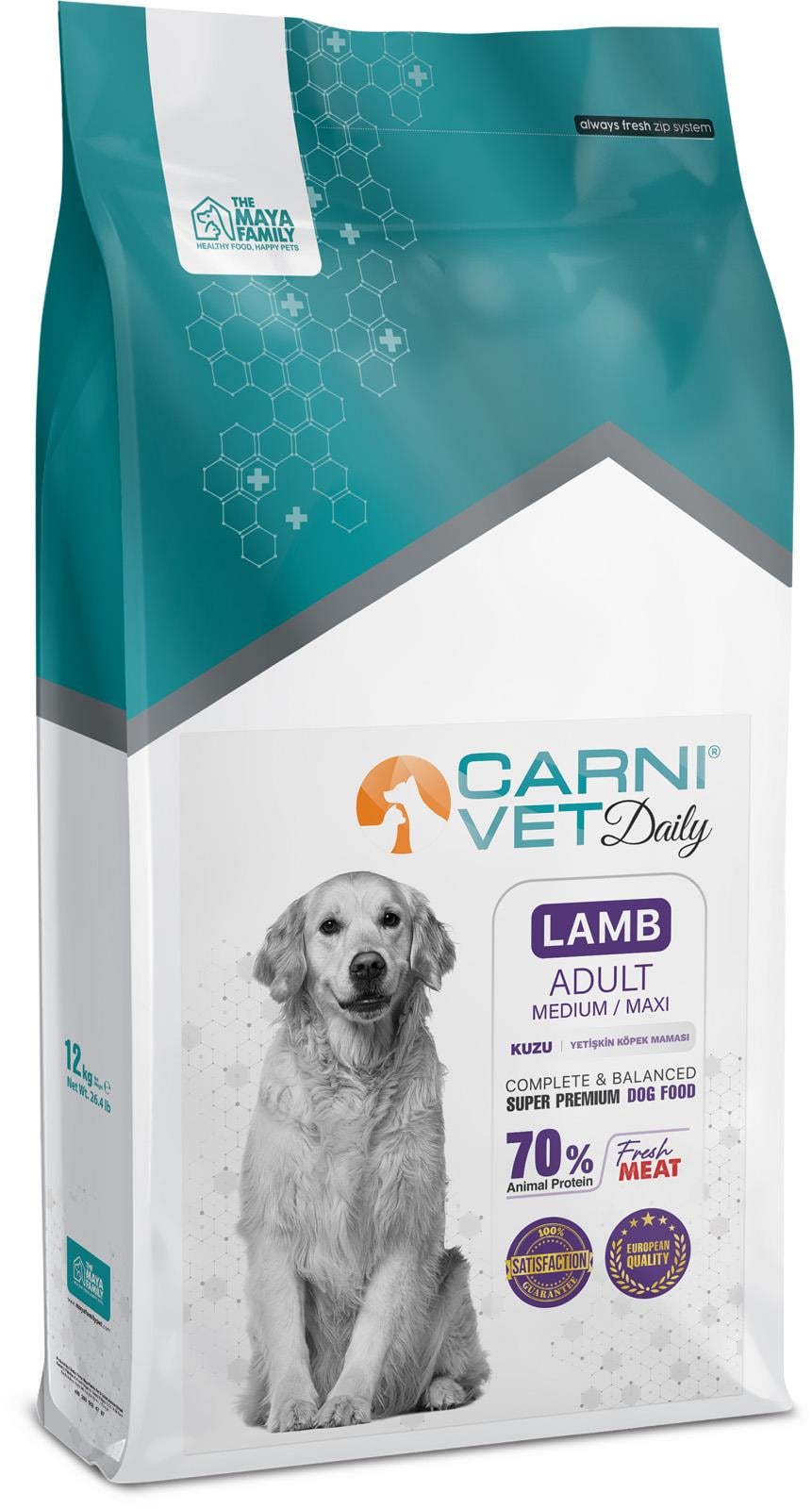 Carni Vet Daily Köpek Kuzu Yetişkin Medium&Maxi 12 Kg