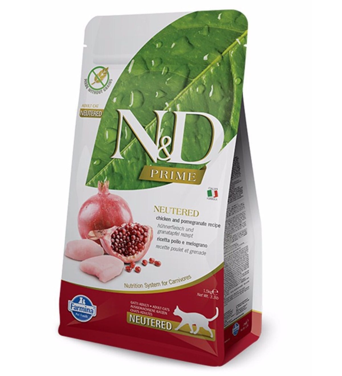 N&D Prime Kedi Kısırlaştırılmış Tavuk ve Nar 1,5 kg