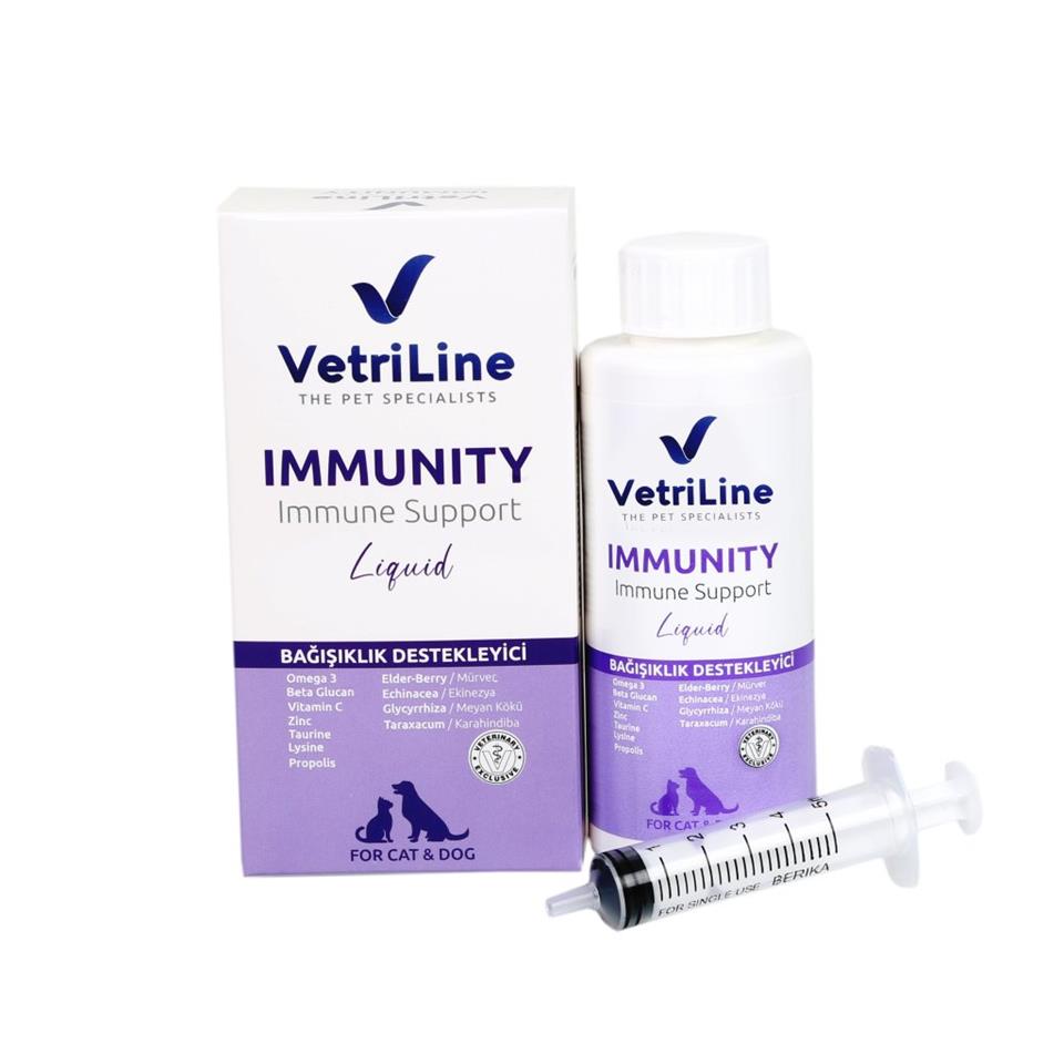 VETRILINE CAT & DOG IMMUNITY LIQUID (Kedi ve  Köpeklerde Bağışıklığı Güçlendirmeye Destek)