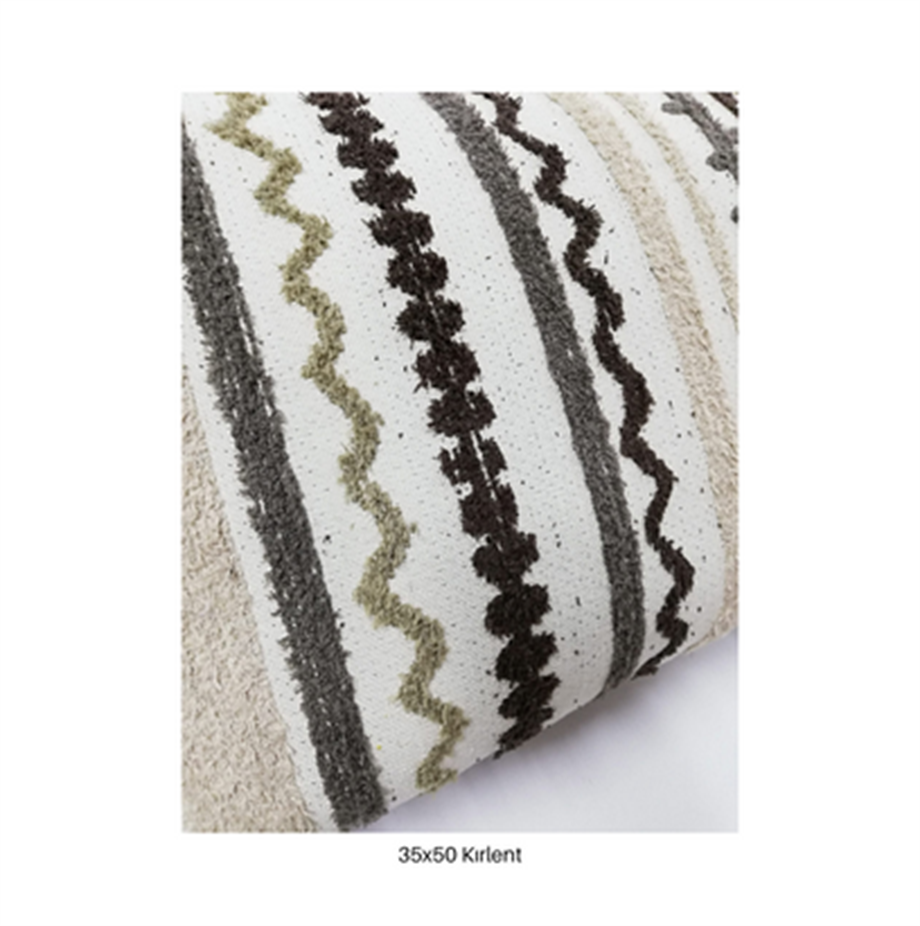35x50 cm. Kırlent - Dokulu kumaş sonbahar tonlarında