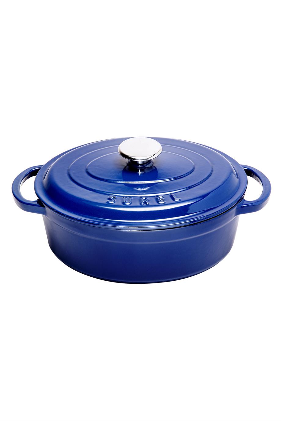 Sürel Aroma Kapak Oval Derin Döküm Tencere 23x29 cm