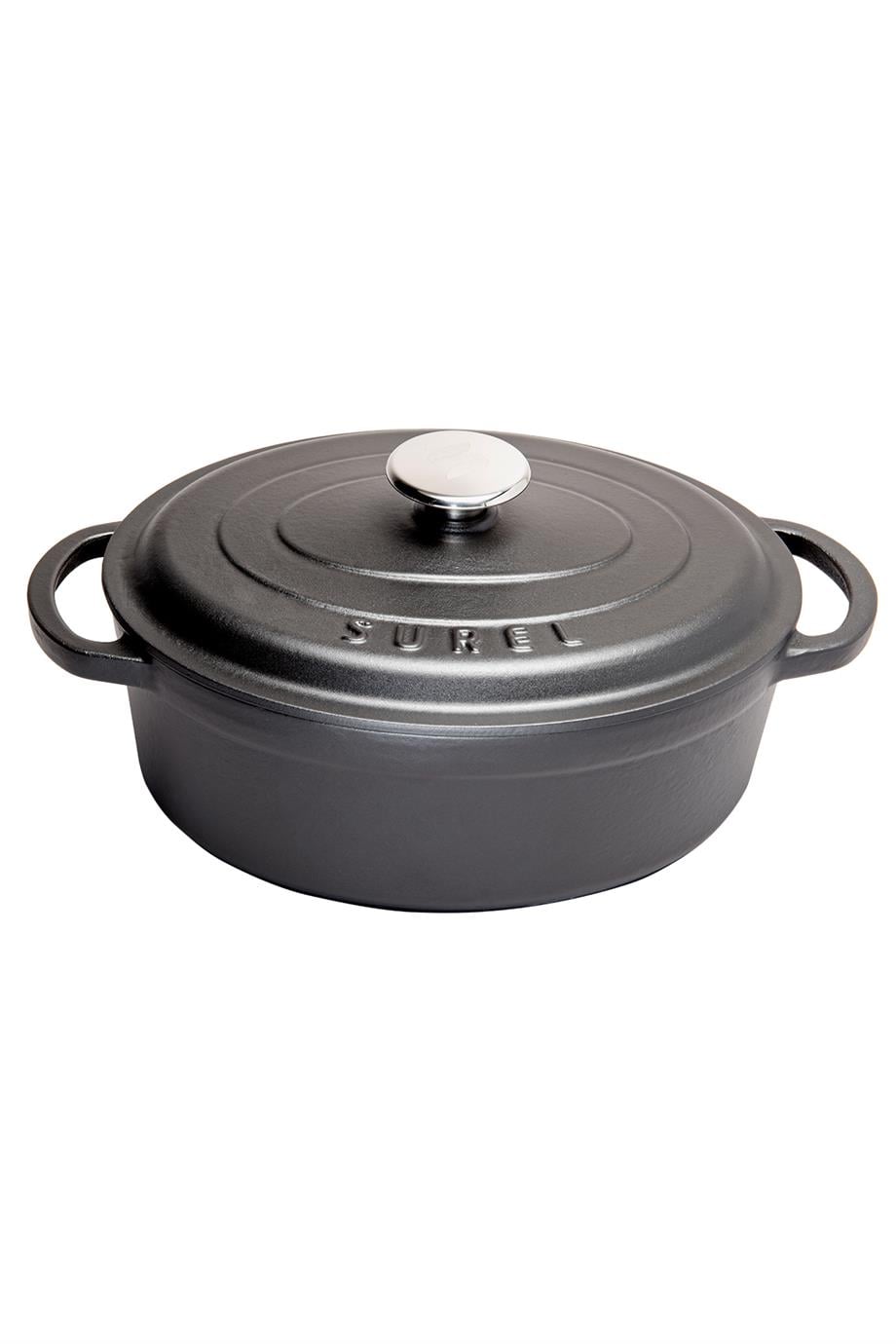 Sürel Aroma Kapak Oval Derin Döküm Tencere 23x29 cm