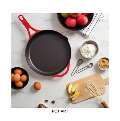 POTART Magma Düz Döküm Tava 28 cm
