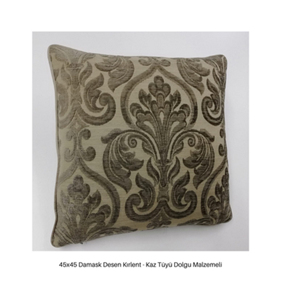 45x45 cm. Kırlent - Damask Desenli