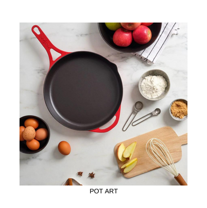POTART Magma Düz Döküm Tava 28 cm