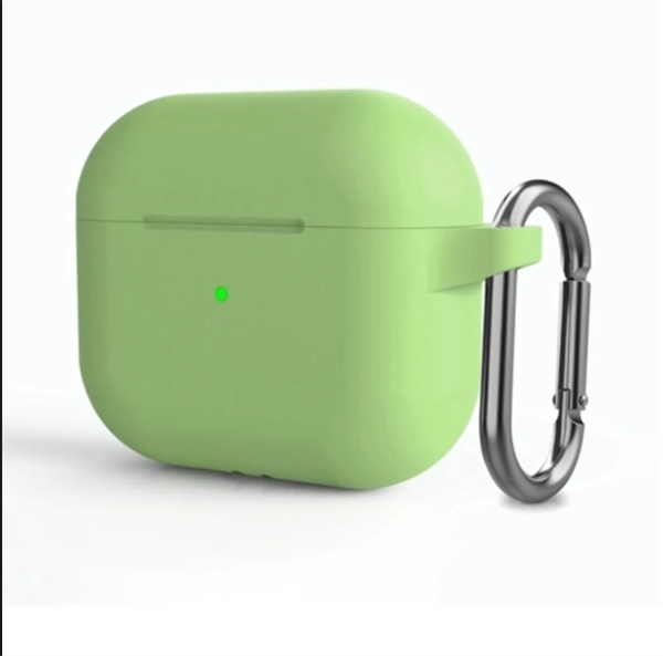 Apple Uyumlu Airpods 3 Ultra Dayanıklı Koruma Sağlayan Silikon Mint Yeşil Renk Kulaklık Kılıfı