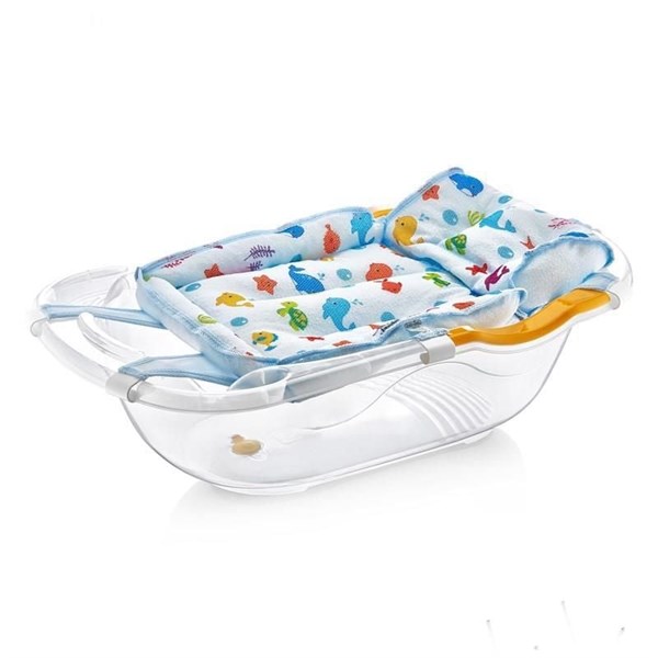 BabyJem Desenli Köpüklü Bebek Banyo Küvet Filesi 393 Mavi