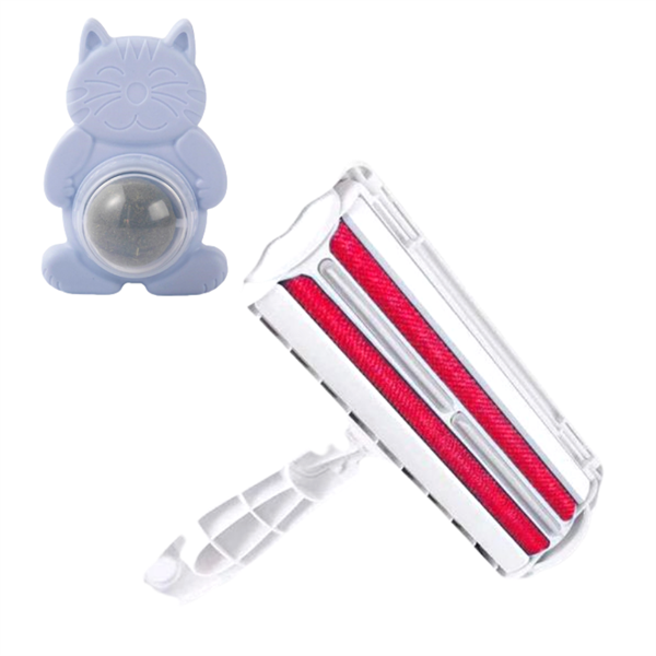 Kedi Köpekli Evler İçin Hazneli Kıyafet Tüy Toplayıcı ve Kedi Nanesi Yapışabilen Dönebilen Mavi Catnip Topu