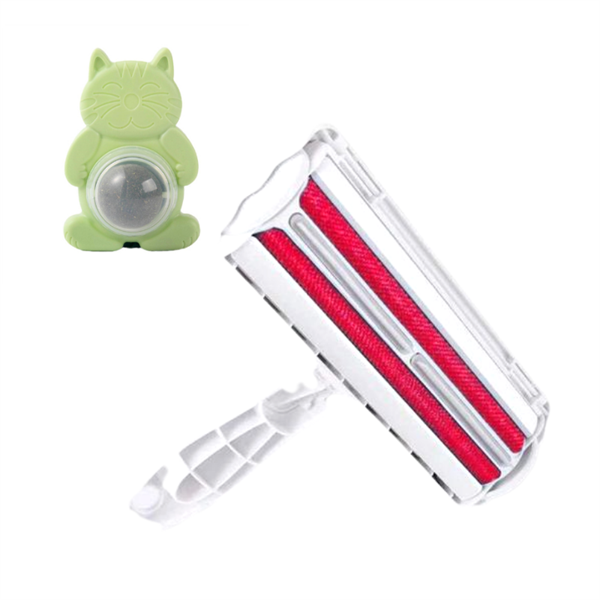 Kedi Köpekli Evler İçin Hazneli Kıyafet Tüy Toplayıcı ve Kedi Nanesi Yapışabilen Dönebilen Yeşil Catnip Topu