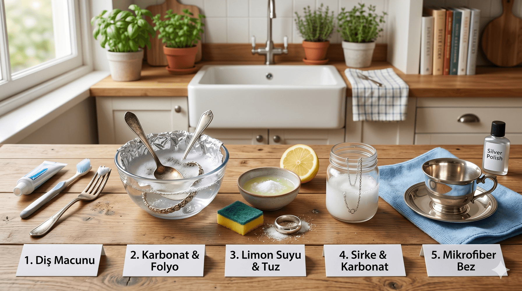 gümüş nasıl parlatılır