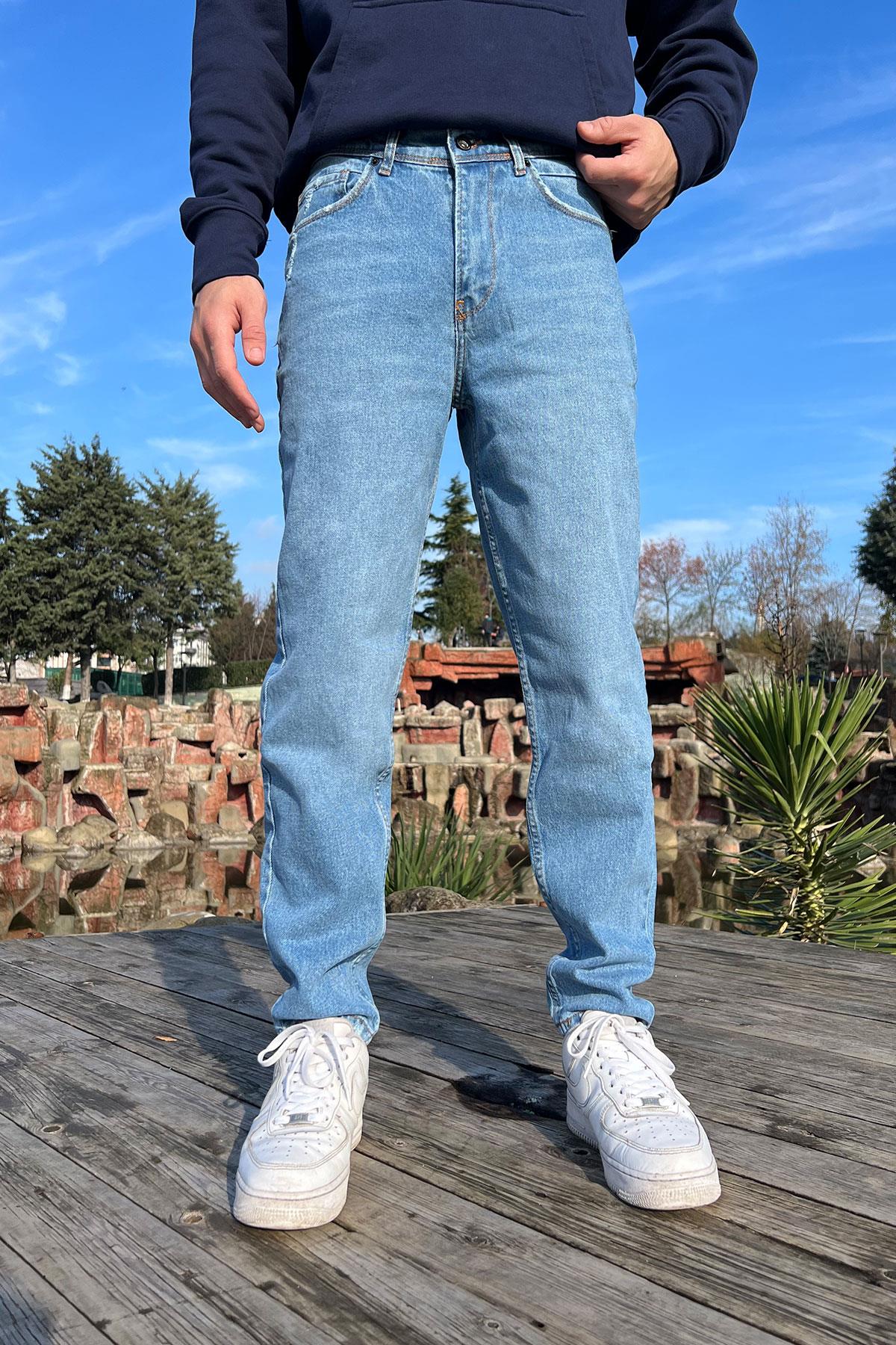 Basic Model Orta Mavi Mom Jean