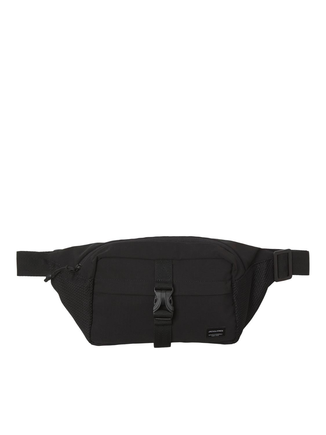 JACK & JONES JACASHFORD MESH BUMBAG BLACK 12233476-BL