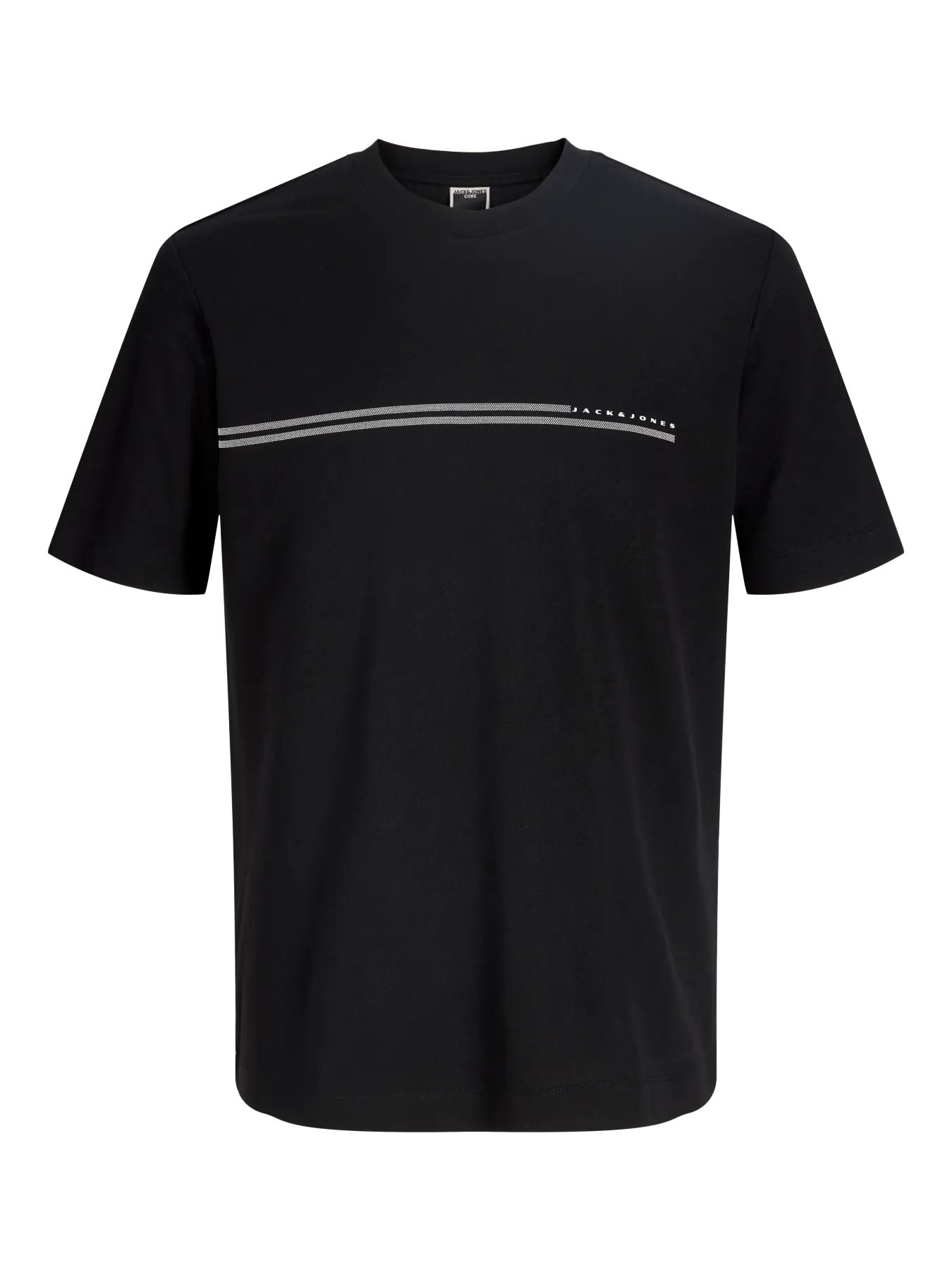 JACK & JONES JCOFUSION CHEST BRAND TEE SS CREW Black 12289936-BL