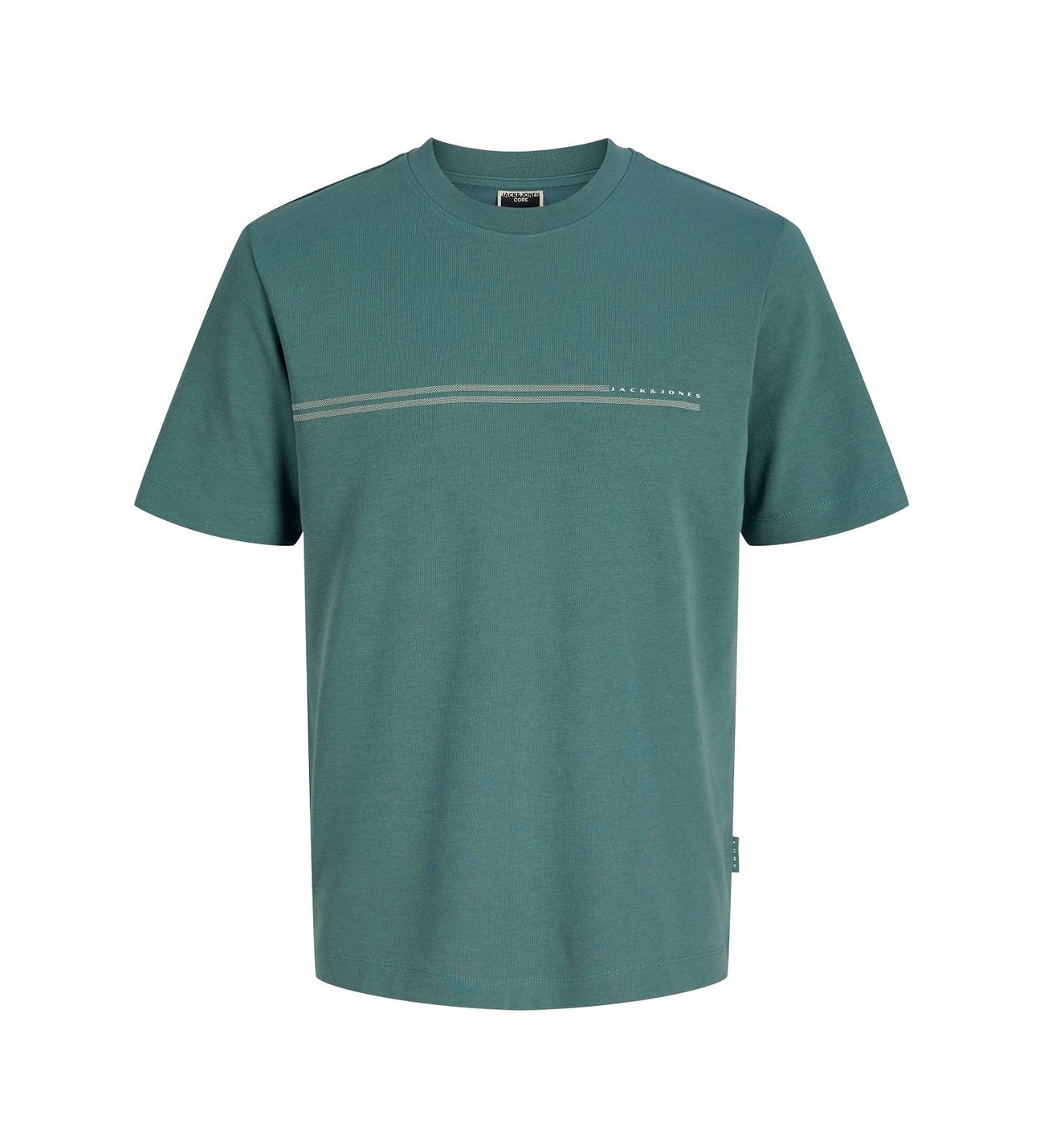 JACK & JONES JCOFUSION CHEST BRAND TEE SS CREW North Atlantic 12289936-NO