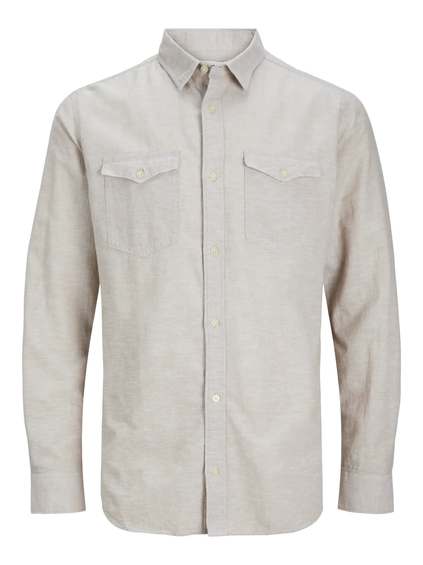 JACK & JONES JCOSHERIDAN LINEN BLEND SHIRT LS 12251713-CR