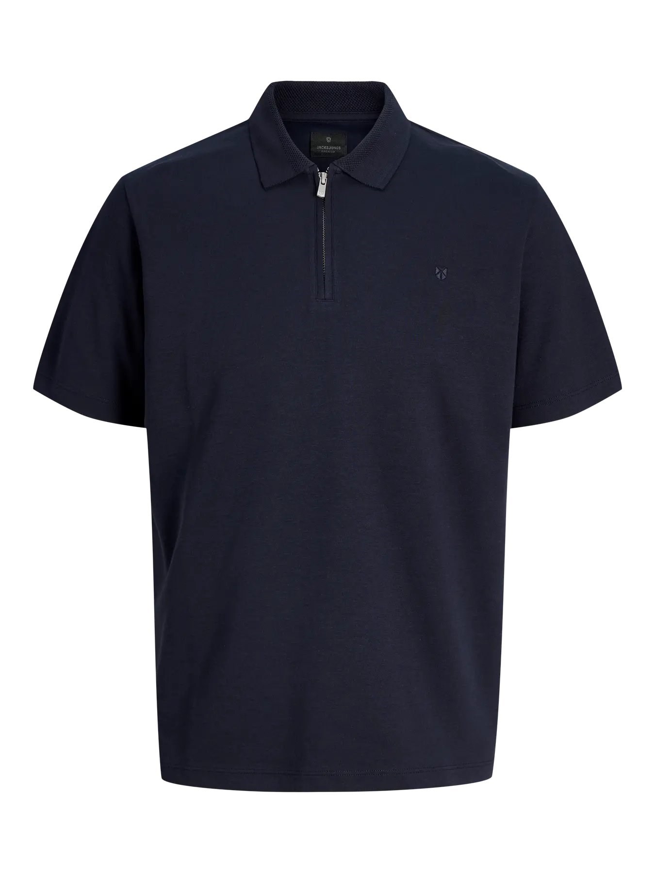JACK & JONES JPRBLAETHAN SS ZIP POLO T-SHIRT Night Sky 12292992-NI