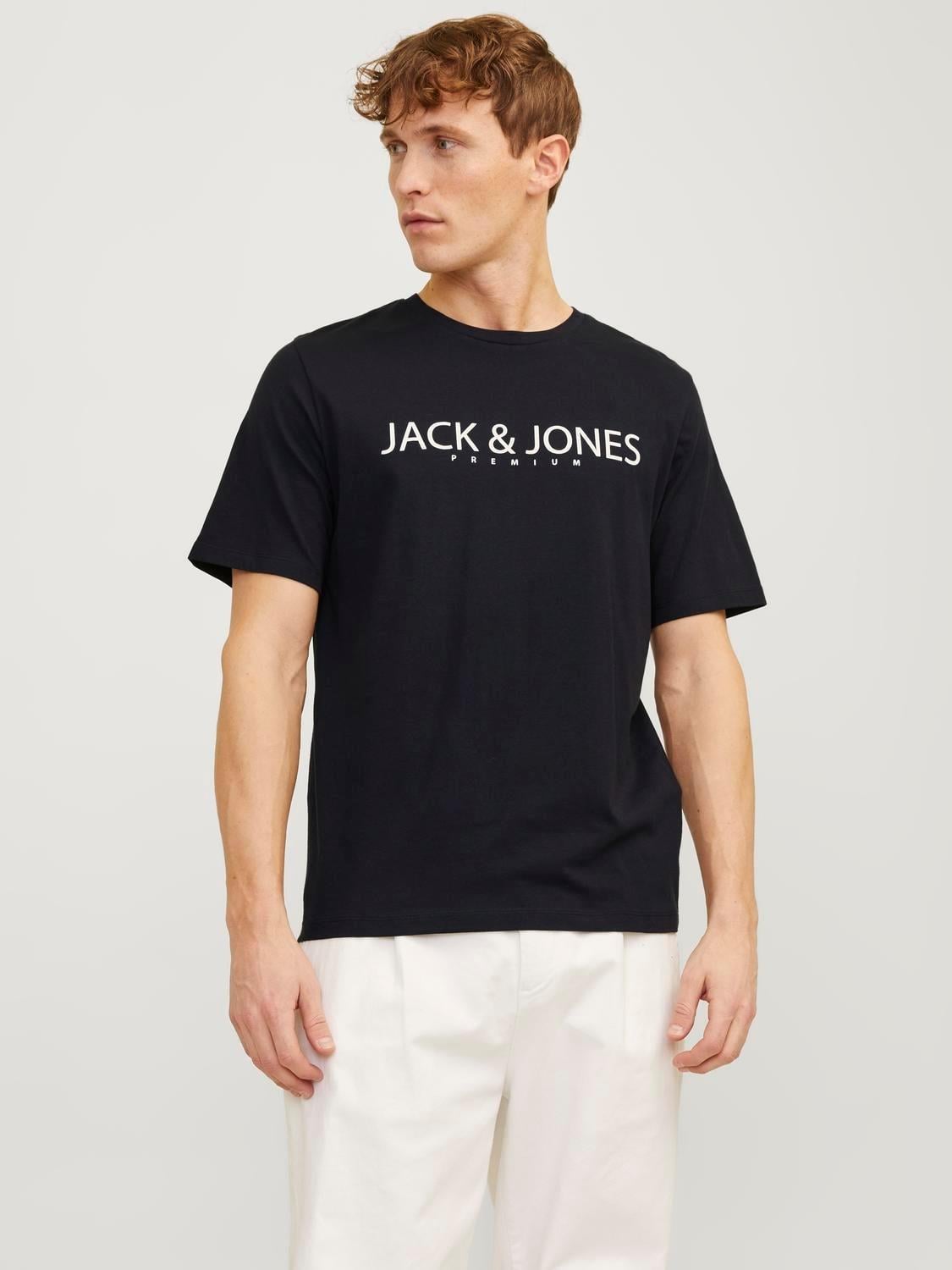 JACK & JONES JPRBLAJACK SS TEE CREW NECK FST LN 12256971-BL