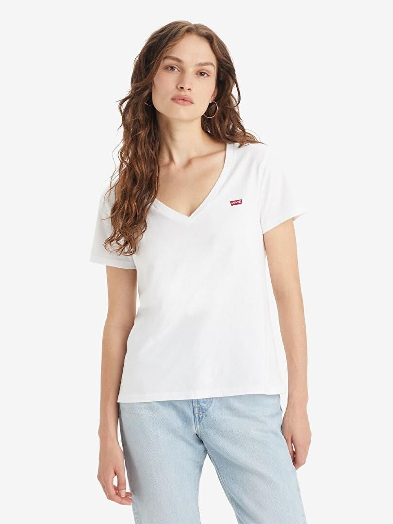 LEVİ'S LSE_PERFECT VNECK WHITE 12884 A3170-0010