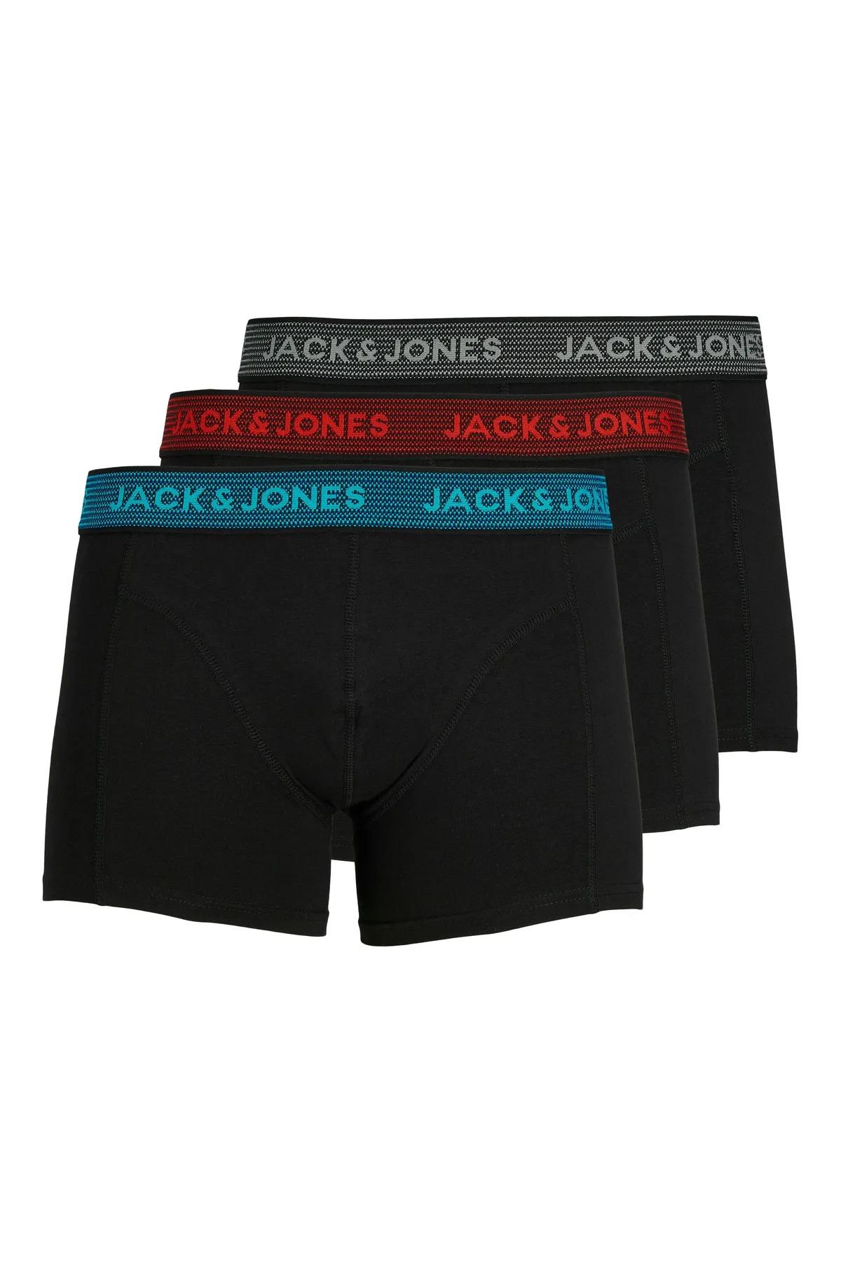JACK & JONES JACWAISTBAND TRUNKS 3 PACK NOOS 12127816-AS