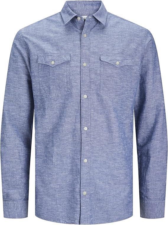JACK & JONES JCOSHERIDAN LINEN BLEND SHIRT LS 12251713-FA